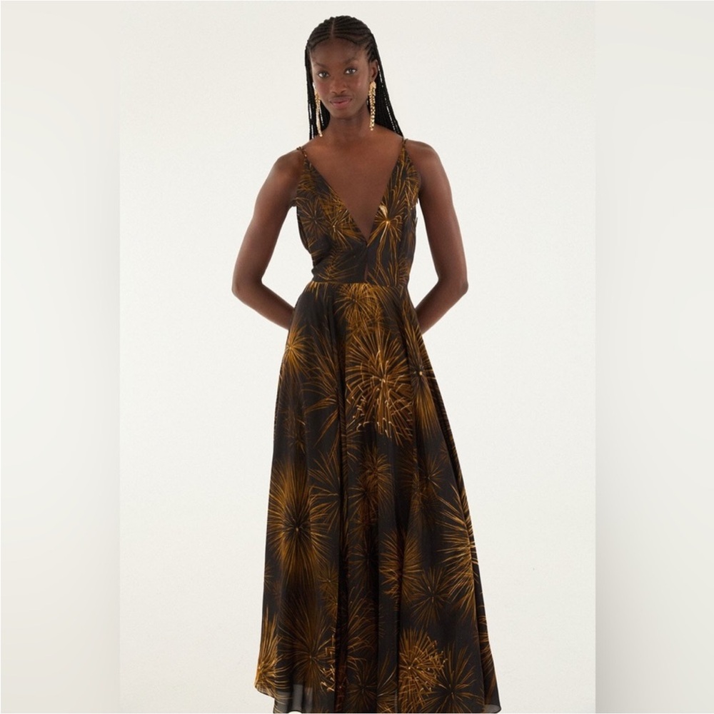 Farm Rio: Black Fireworks Sleeveless Open
Back Maxi Dress - Picture 11 of 14